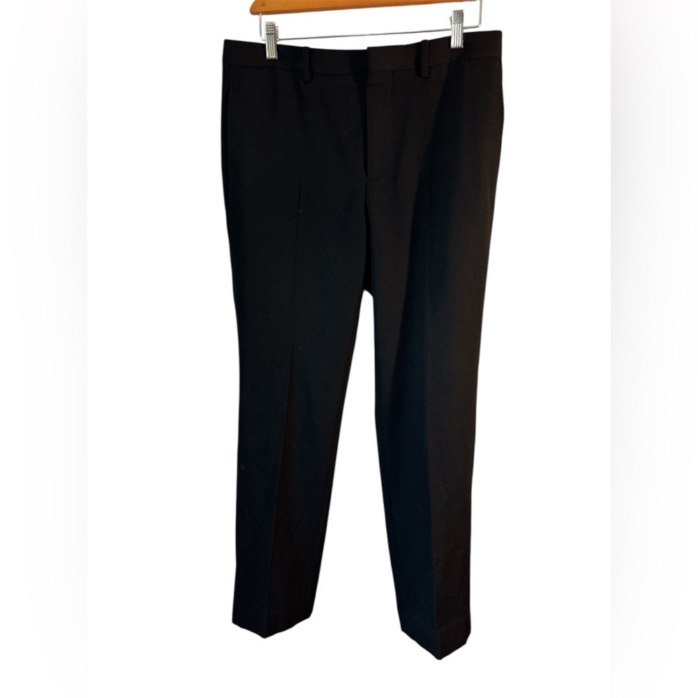 Givenchy Wool Black Pant Tapered Leg Size It 48  US 32 Exterior Pocket Career